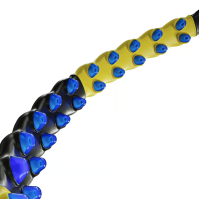 Хулахуп Hop-Sport HS-080HH с массажером 110см черно-желтый