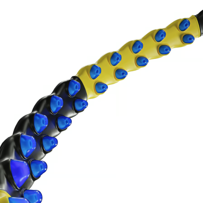 Хулахуп Hop-Sport HS-080HH с массажером 110см черно-желтый