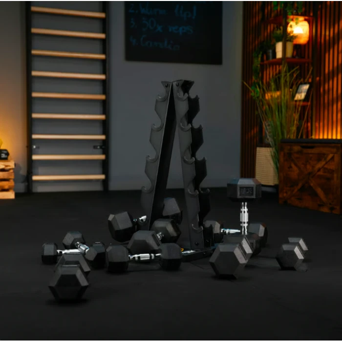 Стійка-піраміда для зберігання 5 пар гантелей Trex Sport TX-055DR