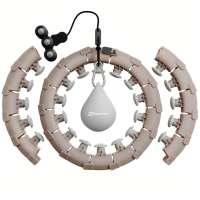 Хулахуп Hop-Sport HS-106HH массажный с утяжелителем бежевый