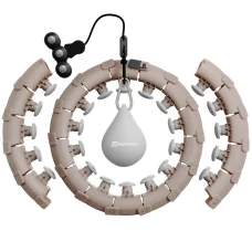 Хулахуп Hop-Sport HS-106HH масажний з обважнювачем бежевий