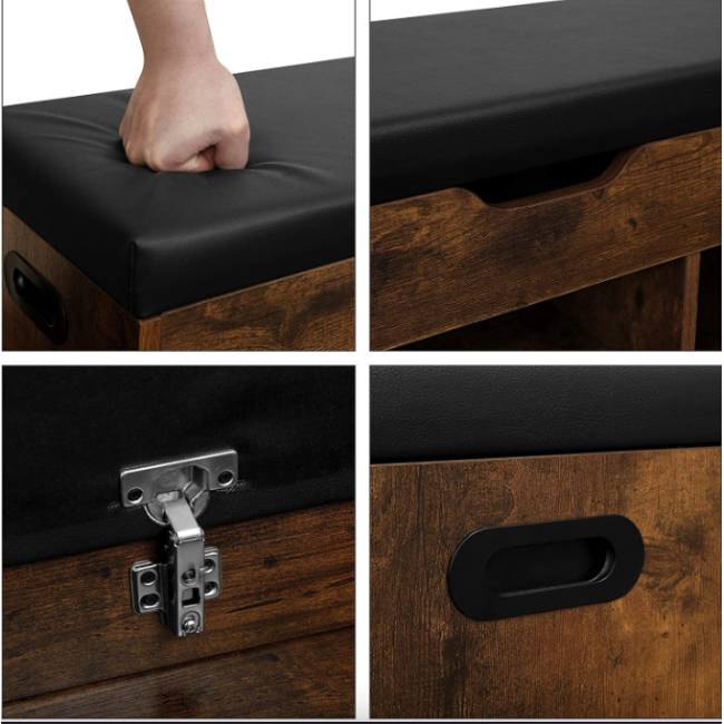 Тумба для обуви Leobert Gerbor с мягким сиденьем в стиле Loft