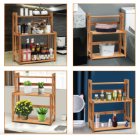 Полка-органайзер Costway Bamboo кухонная стойка бамбук 3 полки