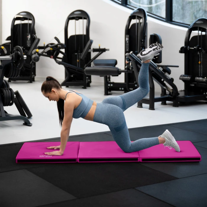 Мат гімнастичний твердий Gymtek 5см рожевий