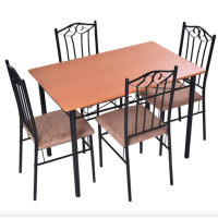 Комплект мебели Costway Sofi стол и 4 мягких бежевого стула.