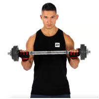 Гантели металлические Hop-Sport 2х10кг с удлиненным грифом