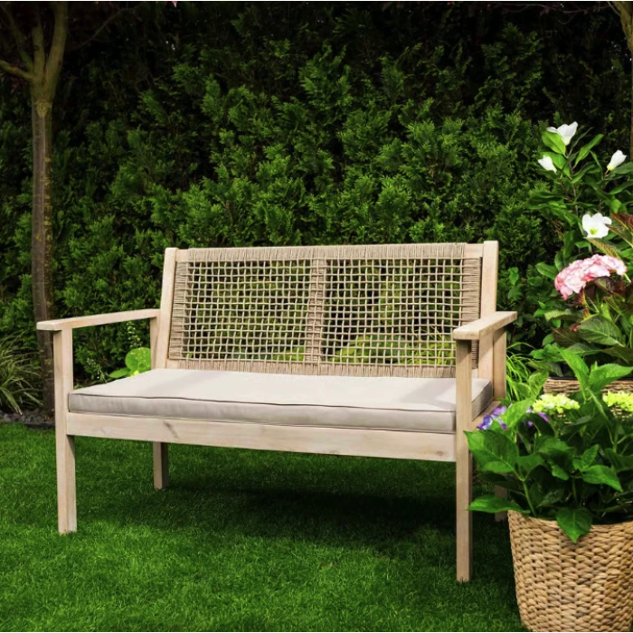 Садовая скамейка Di Volio Teracina со спинкой бежевый