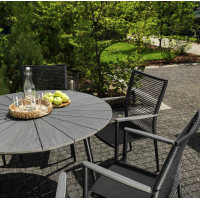 Садове крісло Di Volio Asti сірий/чорний