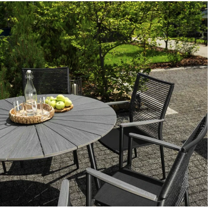 Садовое кресло Di Volio Asti серый/черный