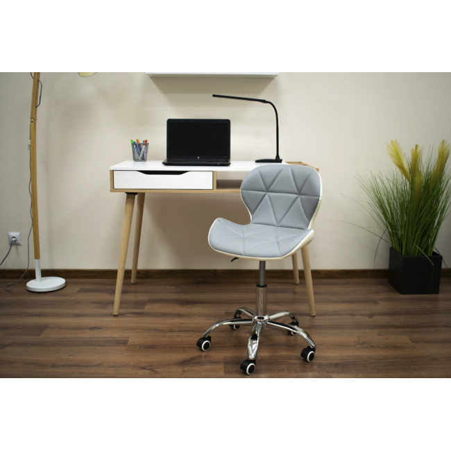 Офісне крісло Leobert Avola сіро-білий