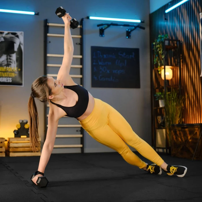 Гантеля шестигранная прорезиненная TX-100RD Trex Sport 10кг