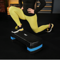 Степ платформа Trex Sport TX-030AS 3 уровня черно-голубая