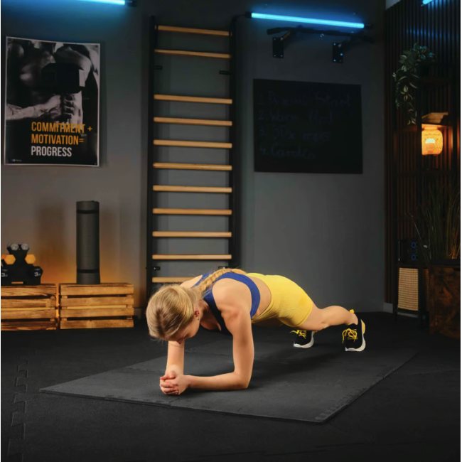 Мат-пазл EVA 1см Trex Sport TX-010PM - 24 частин чорний