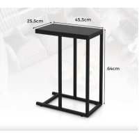 Журнальний столик Costway Vittsjo приставний в стилі Loft чорний