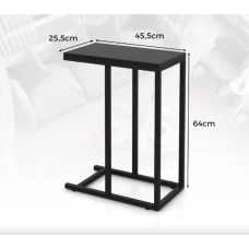 Журнальный столик Costway Vittsjo приставной в стиле Loft черный