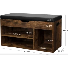 Тумба для обуви Leobert Gerbor с мягким сиденьем в стиле Loft