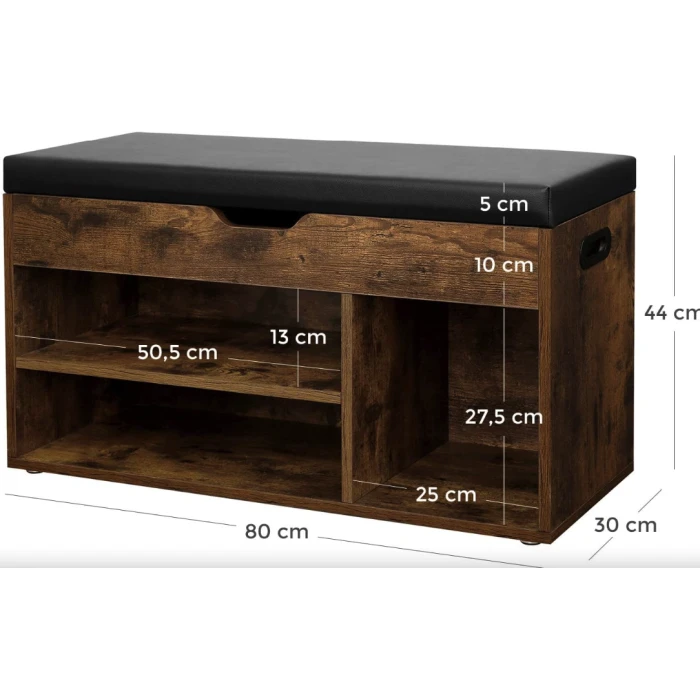 Тумба для обуви Leobert Gerbor с мягким сиденьем в стиле Loft