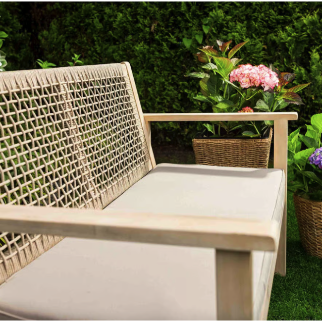 Садовая скамейка Di Volio Teracina со спинкой бежевый