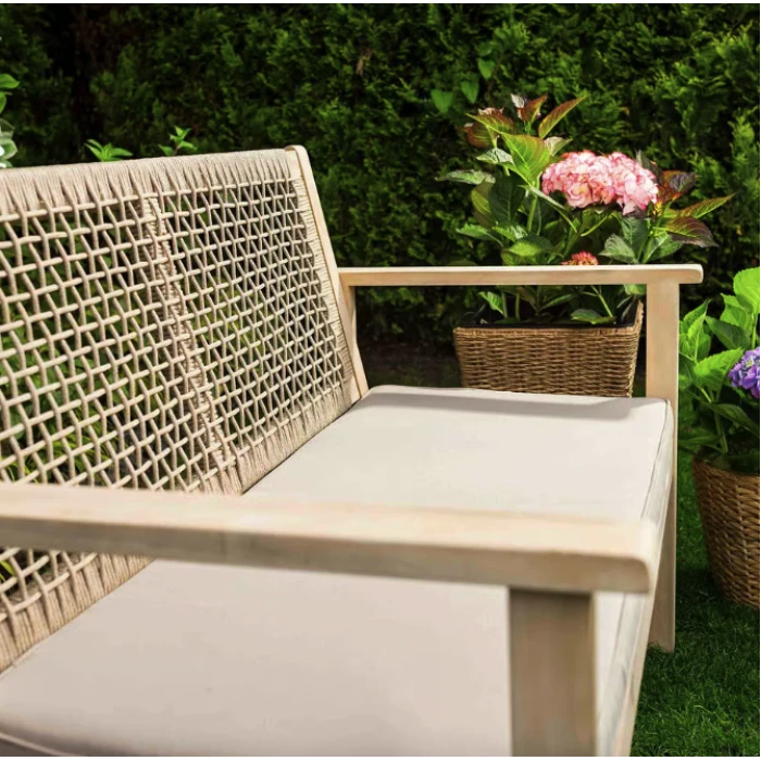 Садовая скамейка Di Volio Teracina со спинкой бежевый