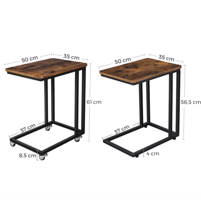 Журнальний столик приставний Leobert Angel на коліщатках в стилі Loft
