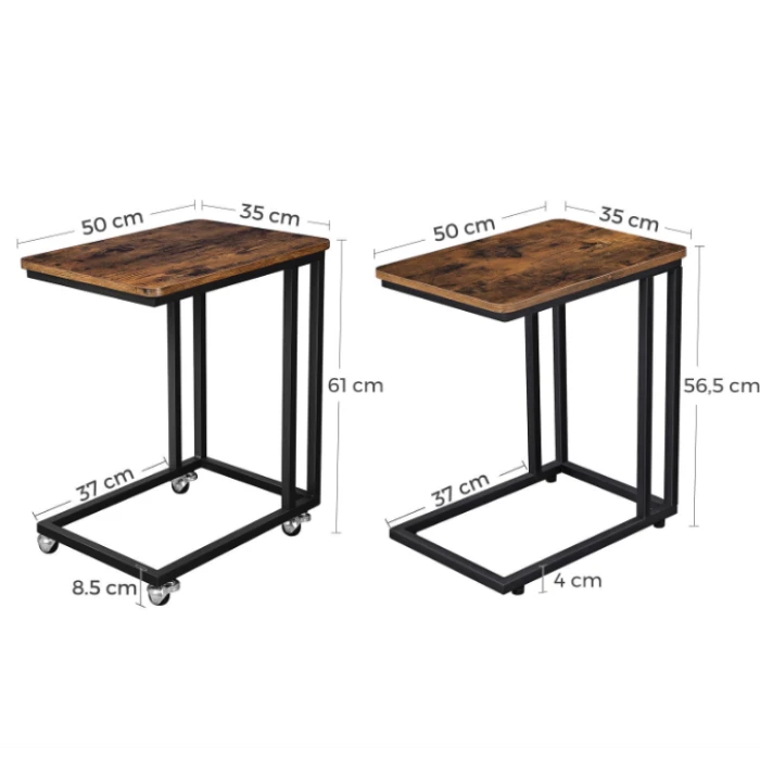 Журнальний столик приставний Leobert Angel на коліщатках в стилі Loft