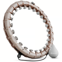 Хулахуп Hop-Sport HS-106HH массажный с утяжелителем бежевый