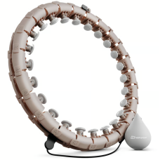 Хулахуп Hop-Sport HS-106HH массажный с утяжелителем бежевый