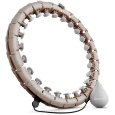 Хулахуп Hop-Sport HS-106HH масажний з обважнювачем бежевий