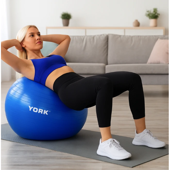 Фітбол York Fitness 65см синій + насос