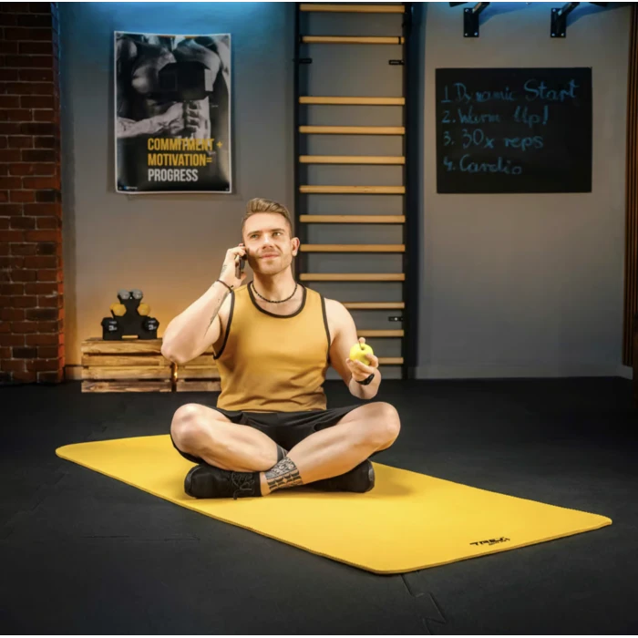 Коврик для йоги TX-019NGM NBR 1см 190х80 желтый