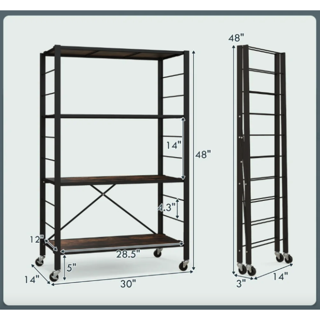 Стеллаж Costway Scooby сложен в стиле Loft