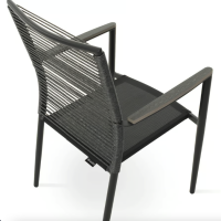 Садове крісло Di Volio Asti сірий/чорний