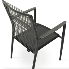 Садовое кресло Di Volio Asti серый/черный