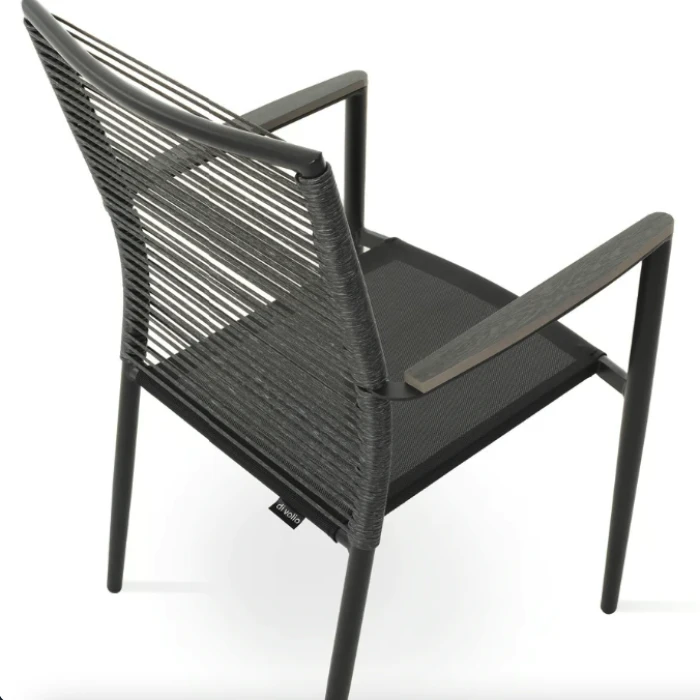 Садовое кресло Di Volio Asti серый/черный