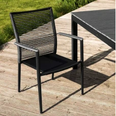 Садовое кресло Di Volio Asti серый/черный