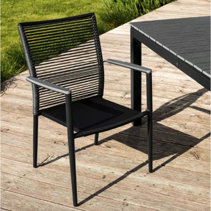 Садовое кресло Di Volio Asti серый/черный