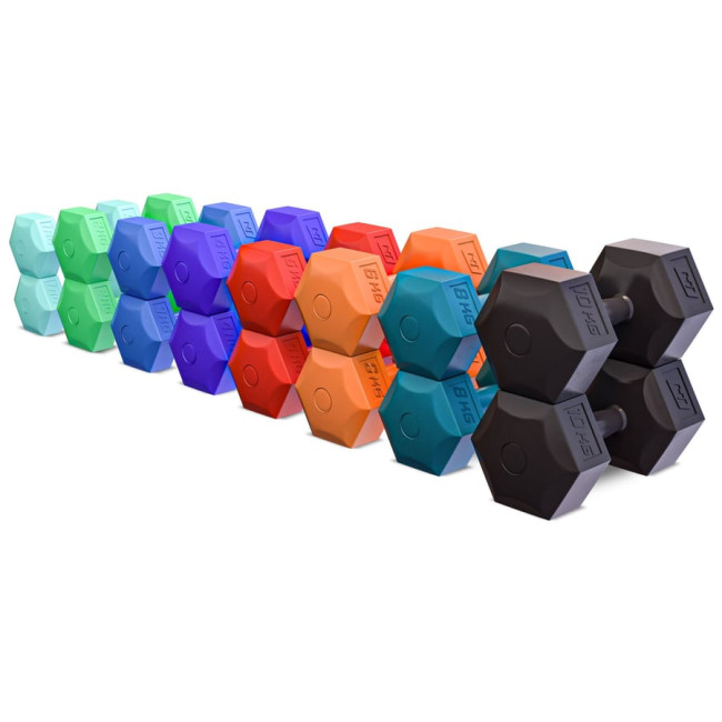 Гантелі для фітнесу композитні Hop-Sport HS-C080DS 2х8кг блакитний