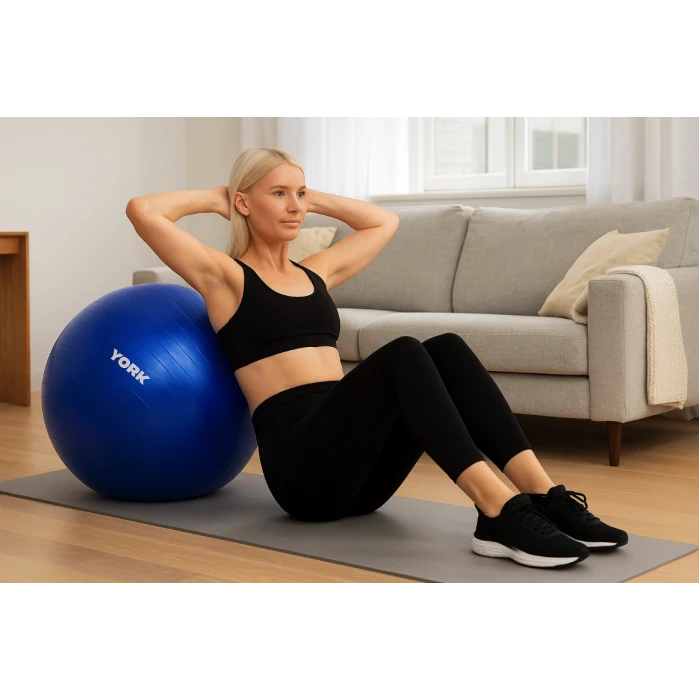 Фітбол York Fitness 65см синій + насос