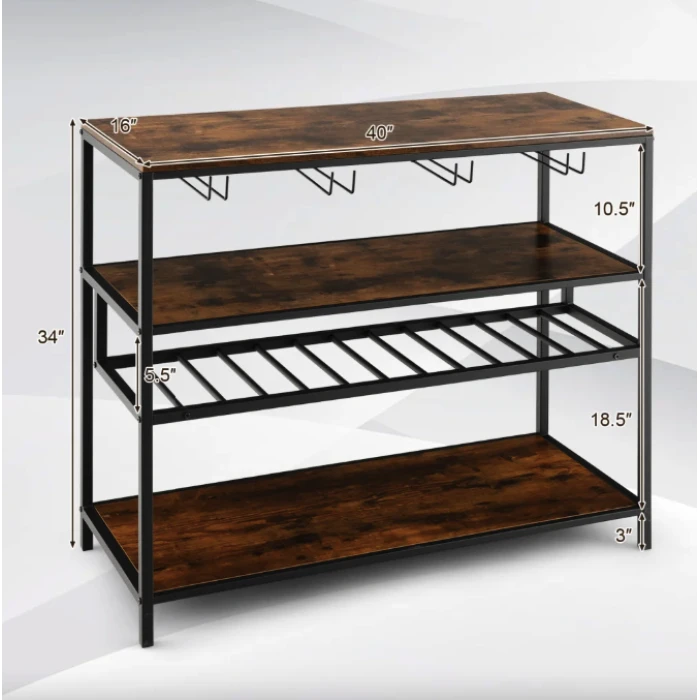 Стол для кухни Costway Alfred фуршетный в стиле Loft