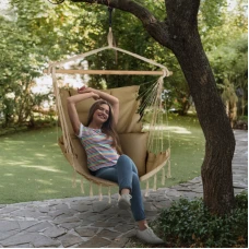 Бразильське крісло - гамак Outtec Boho Sois XXL бежевий