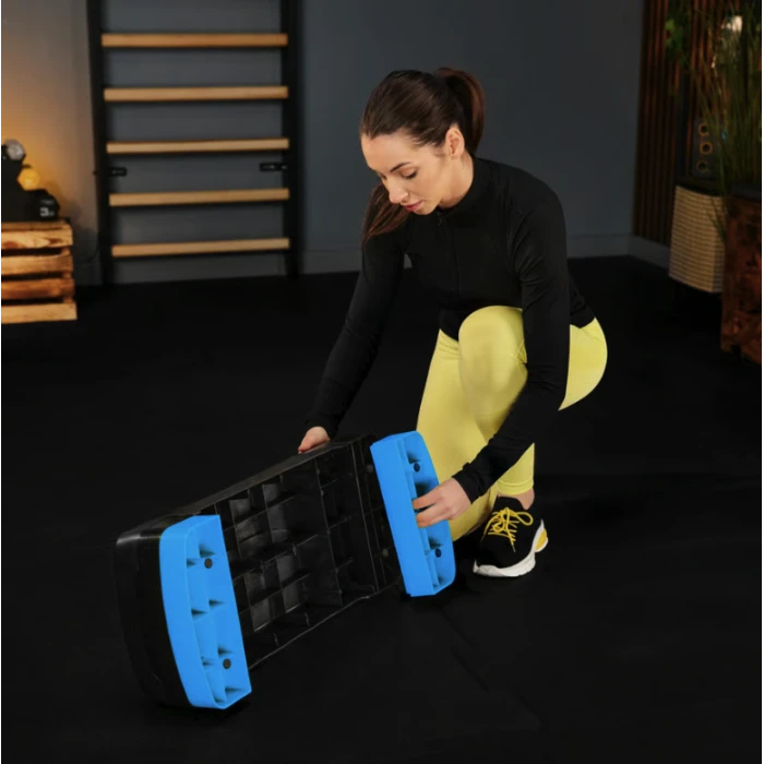 Степ платформа Trex Sport TX-030AS 3 рівнева чорно-блакитна