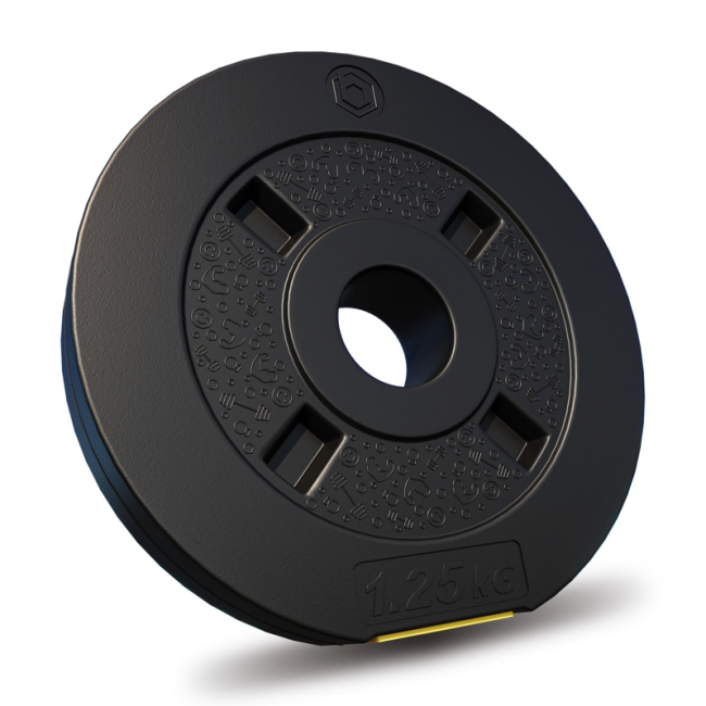 Набор композитных дисков Besport PowerPro 39кг для гантелей и штанг + 2 грифа