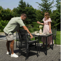 Садове крісло Di Volio Asti сірий/чорний