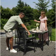 Садовое кресло Di Volio Asti серый/черный