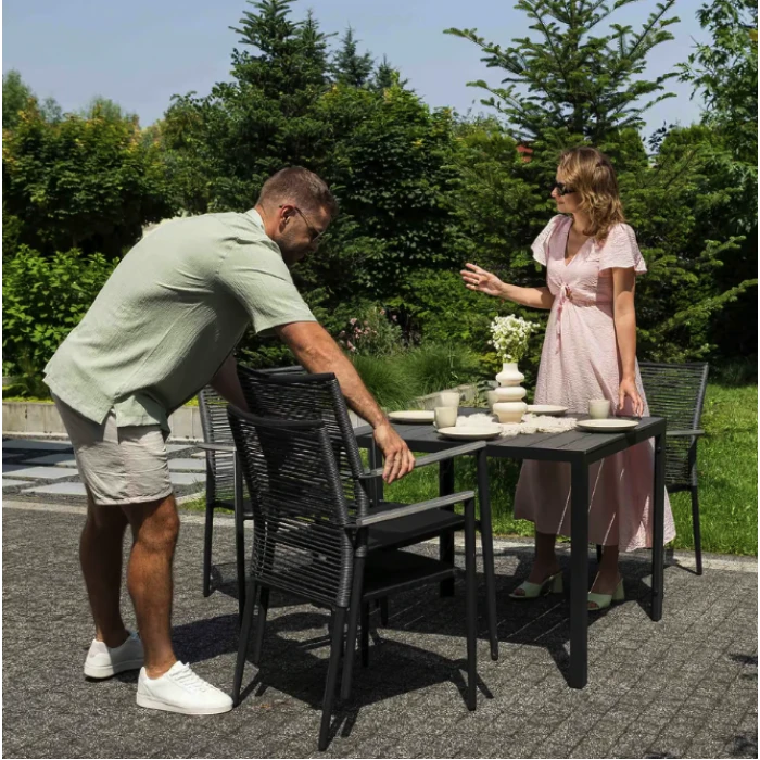 Садовое кресло Di Volio Asti серый/черный