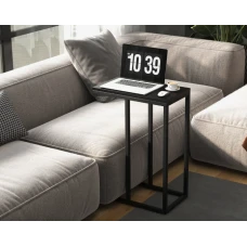 Журнальный столик Costway Vittsjo приставной в стиле Loft черный