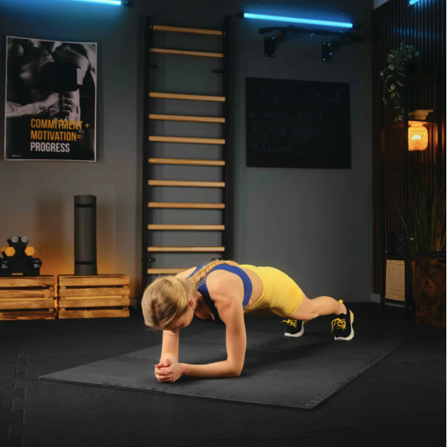 Мат-пазл EVA 1см Trex Sport TX-010PM - 24 частин чорний