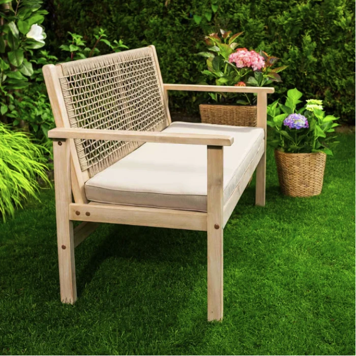 Садовая скамейка Di Volio Teracina со спинкой бежевый