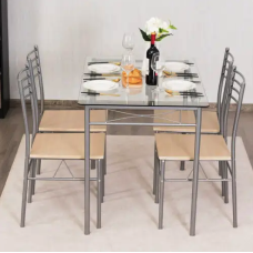 Комплект мебели Costway Corners обеденный стол со стульями