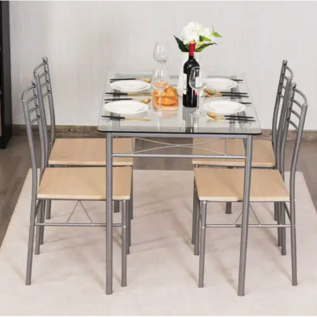 Комплект меблів Costway Corners обідній стіл з стільцями